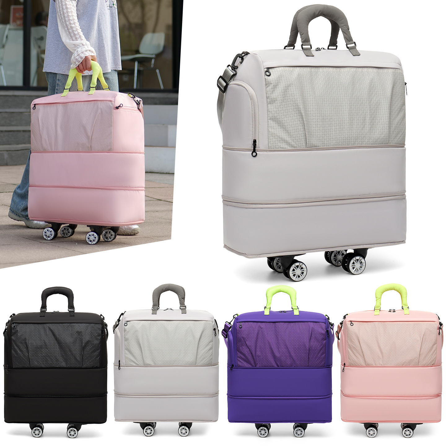 Women'S Kipling Bags - Unisexowa walizka podróżna na kółkach o