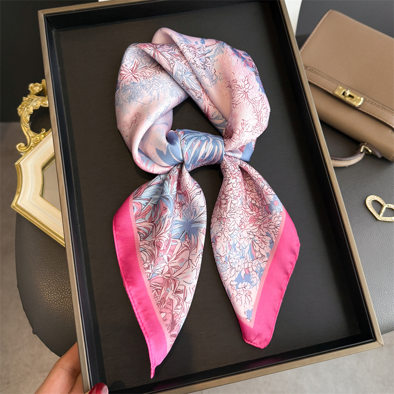 Women Bags Designer - Luksusowy wzorzysty szal damski, jedwabne apaszki,