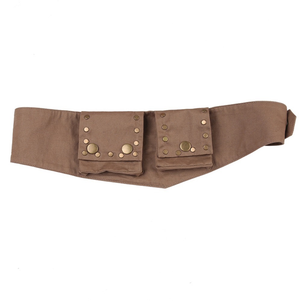 Women'S Bum Bags - Retroowy, metalowy pasek w stylu grunge,