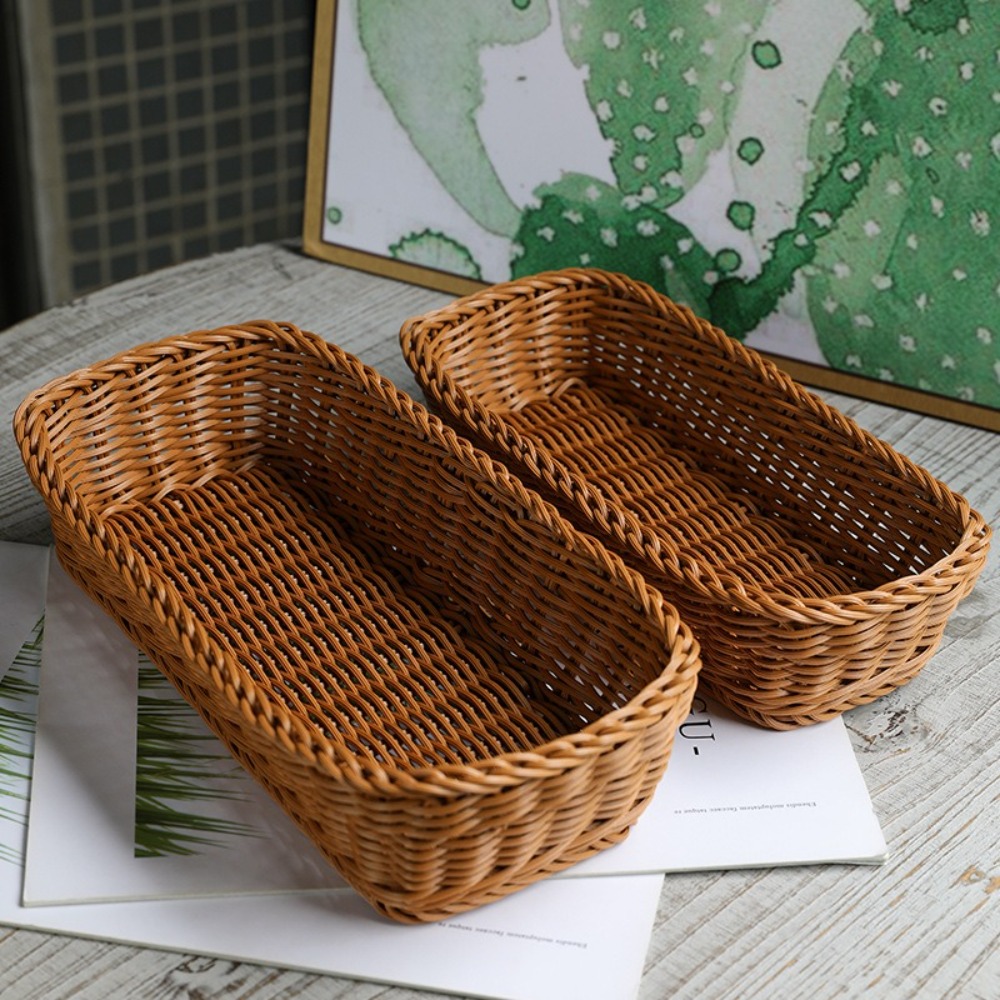 Basket Bag Wicker - Kosz do przechowywania z imitacji rattanu