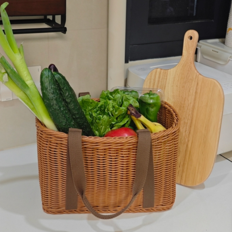 Duży, ręcznie tkany kosz do pr – Basket Bag Wicker recenzja i cena