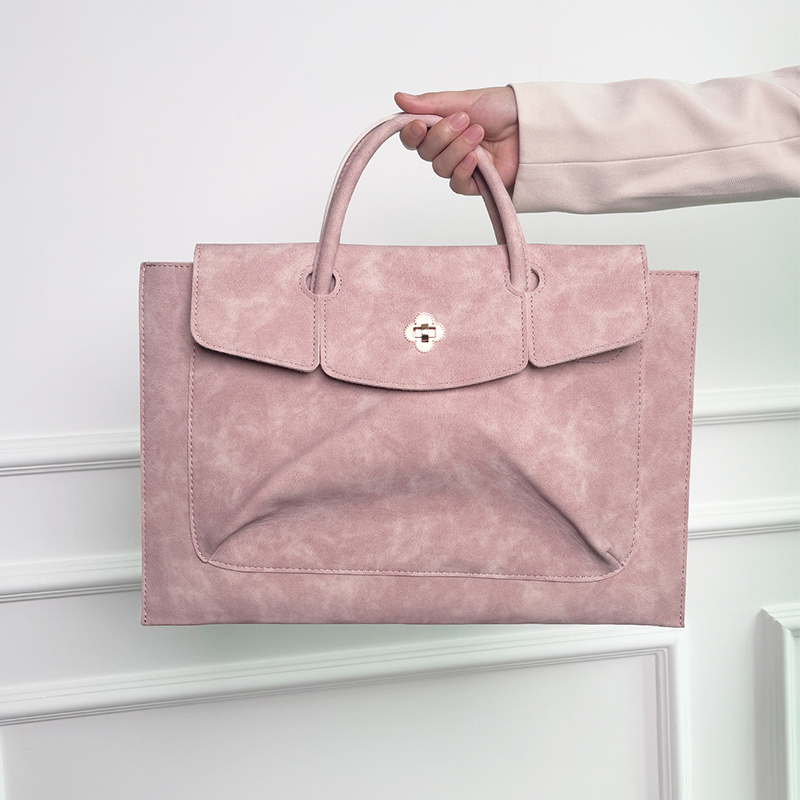 Elegancka różowa torba na lapt – Women Bags For Office Use recenzja i cena