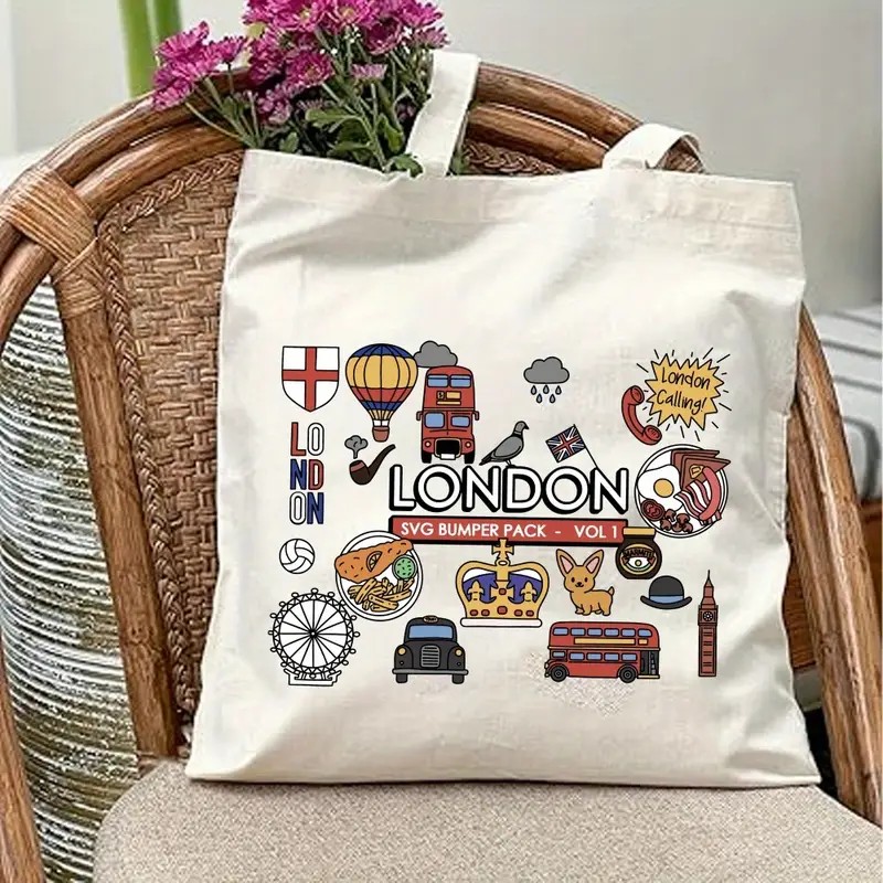 Torba płócienna z grafiką Lond – Women Bags Uk recenzja i cena