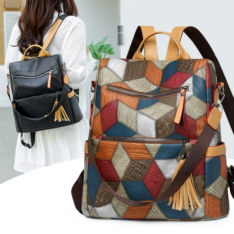 Vintage PU Leather Women Backp – Women Bags For Office Use recenzja i cena